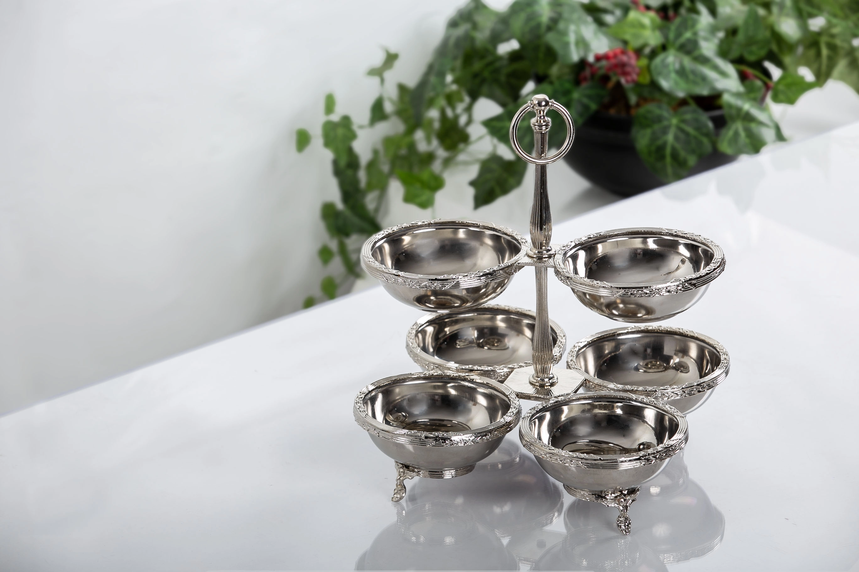 METAL KATLI 6’LI ÇEREZLİK GÜMÜŞ