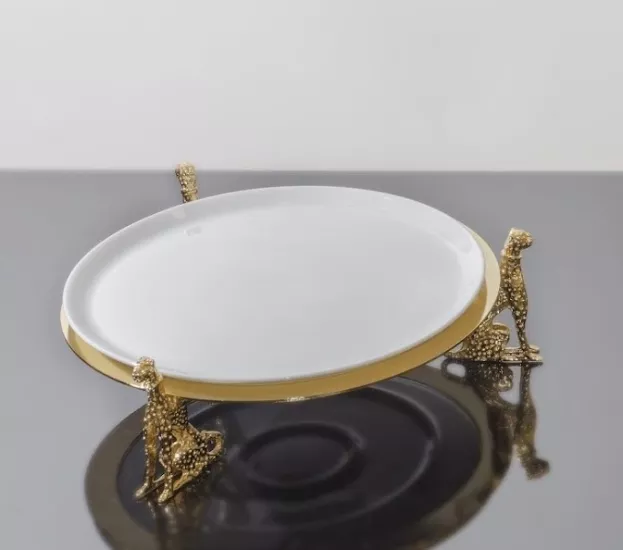 ÇİTA PORSELEN YUVARLAK SERVİS 28 CM ALTIN