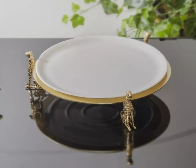 ÇİTA PORSELEN YUVARLAK SERVİS 32 CM ALTIN