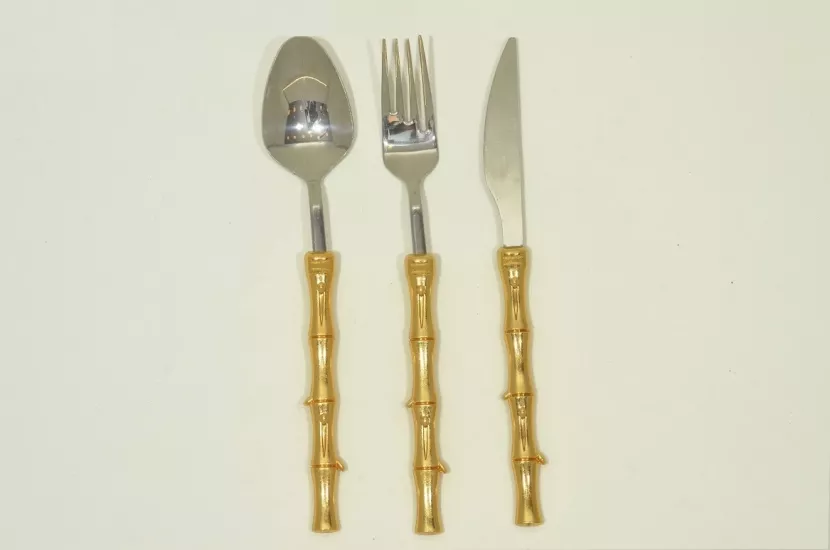 BAMBU 18 PARÇA YEMEK SETİ ALTIN