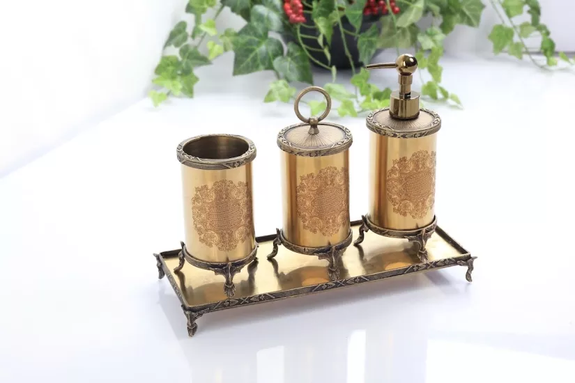 ÇELİK 4 PARÇA BANYO SETİ ANTİK