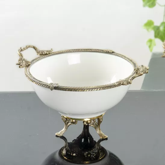 PORSELEN SERVİS KASESİ 21 CM ANTİK