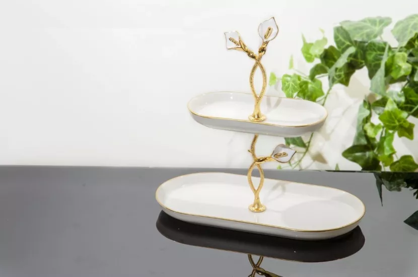 2 KATLI OVAL SERVİS KÜÇÜK BOY MİNE