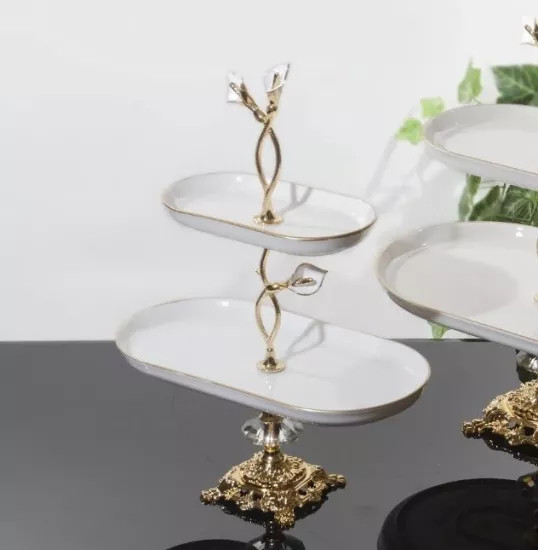 GALA 2 KATLI OVAL SERVİS KÜÇÜK DÖKÜM AYAK MİNE