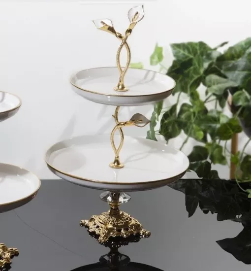 GALA 2 KATLI YUVARLAK SERVİS BÜYÜK DÖKÜM AYAK MİNE