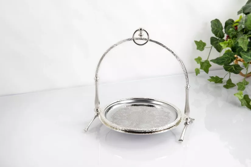 ETAL 25 CM SUNUM TABAĞI GÜMÜŞ