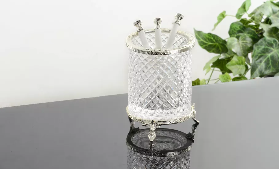 KLASİK CAM KAŞIKLIK  GÜMÜŞ