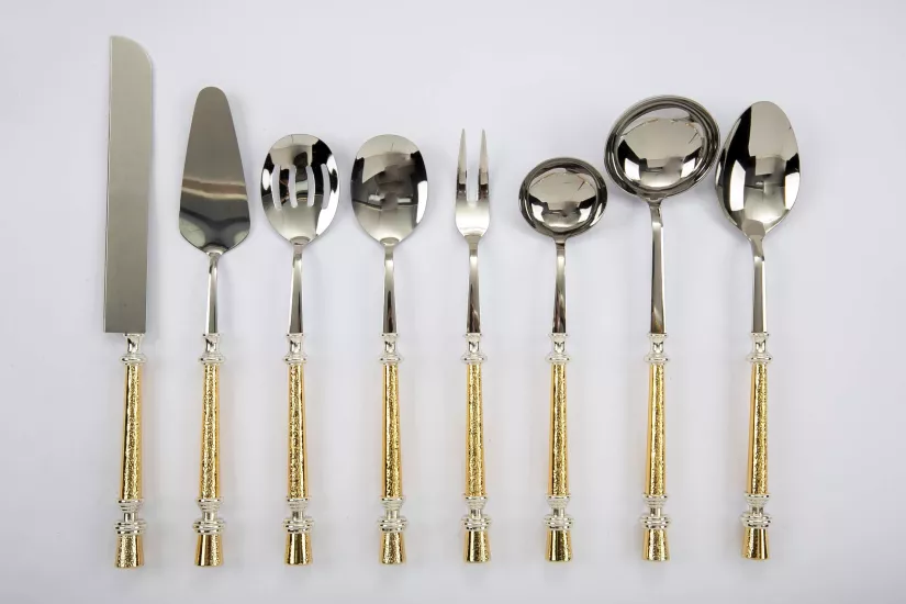 LEYDİ 8 PARÇA SERVİS SETİ ALTIN